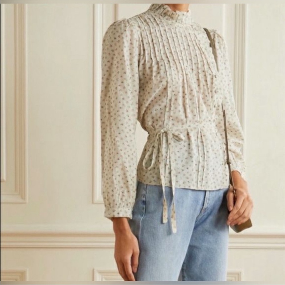 Doen palmera top in cream parc monceau NWOT